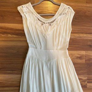 White embroidered lace dress